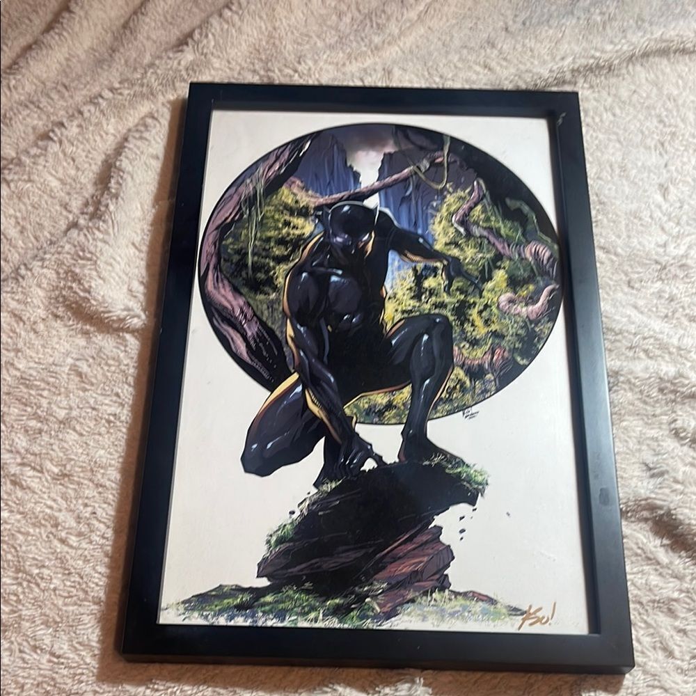 Framed Black Panther Art Print